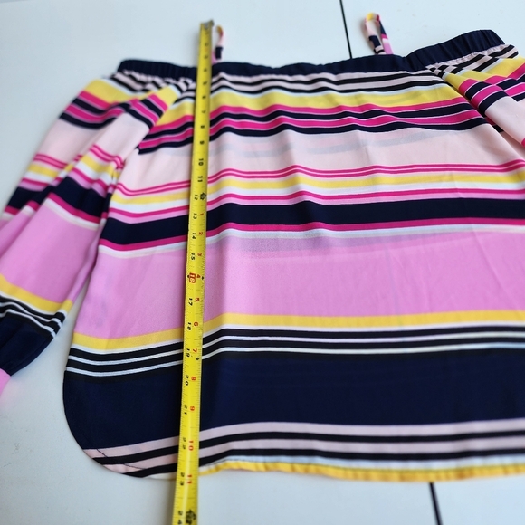 INC International Concepts Cold Shoulder Long Sleeve Top Women's Pink Purple S - Picture 12 of 13